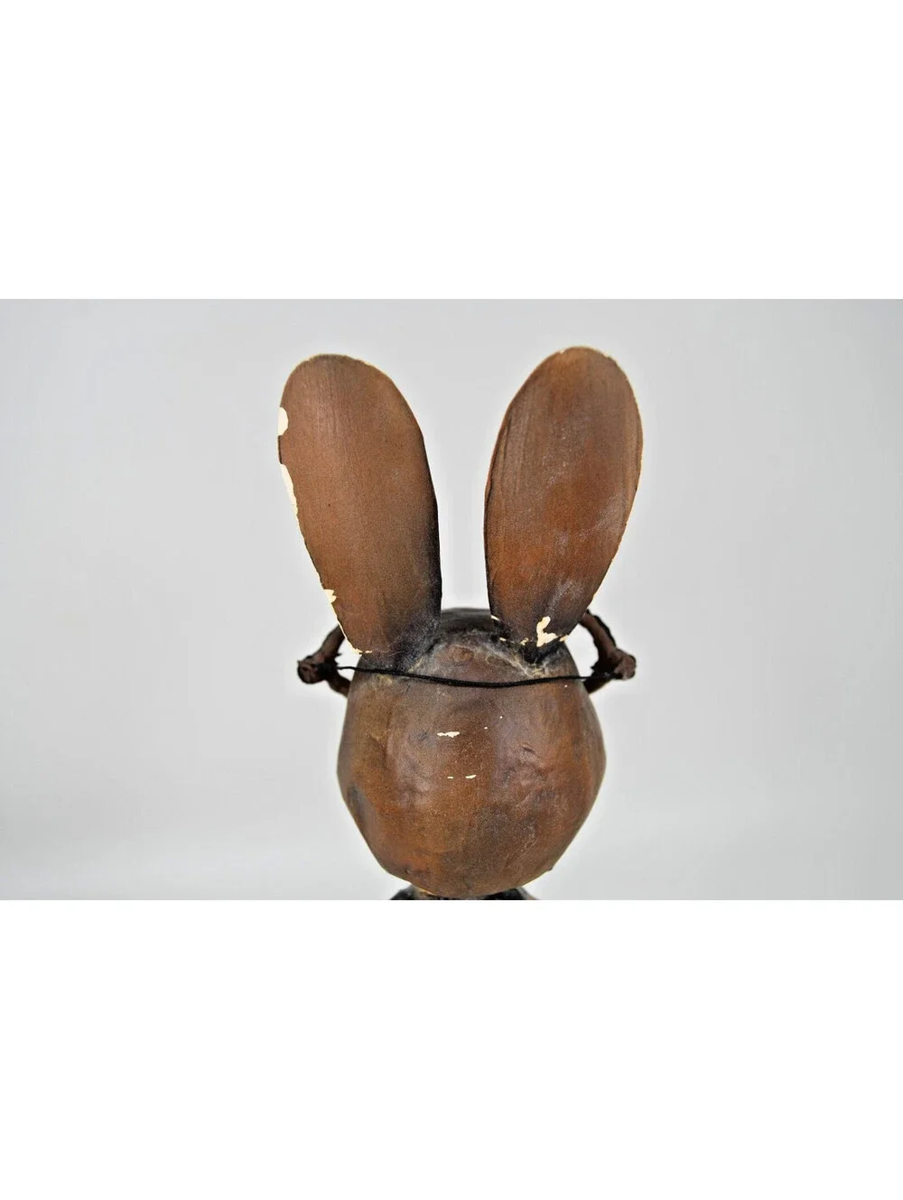 Antique Paper Mache Bunny Rabbit Nodder Bobblehead Figurine Toy Candy Germany